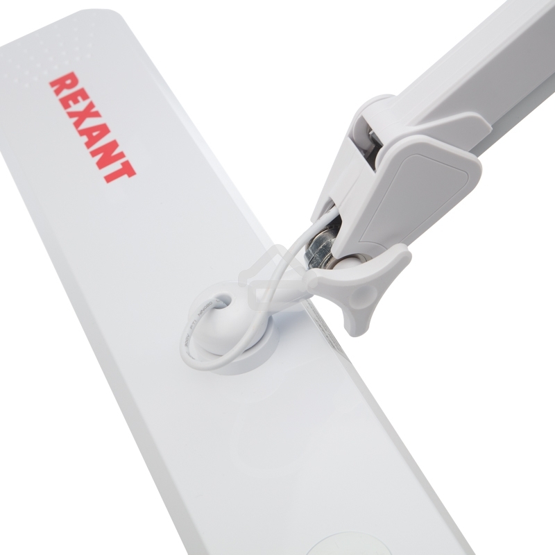 Лампа настольная бестеневая на струбцине Rexant ECO light, 324 SMD LED с диммером, теплый/холодный цвет свечения, белая