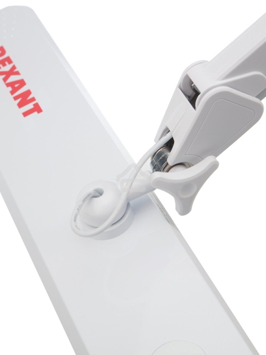 Лампа настольная бестеневая на струбцине Rexant ECO light, 324 SMD LED с диммером, теплый/холодный цвет свечения, белая