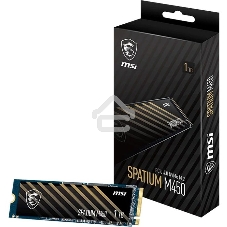 Накопитель SSD MSI SPATIUM M450, 1Tb, PCIe 4.0 x4, M.2 2280, NVMe, R/W 3400/2400