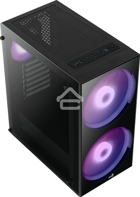 Компьютерный корпус Aerocool / Formula Python (3xUSB, 2xAudio, 0.5 мм,2x200 мм FAN, прозрачная стенка-закаленное стекло, ATX, без БП)