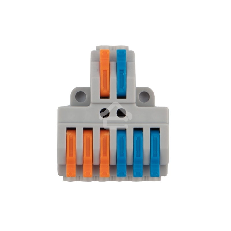 Клемма соединительная Rexant многоразовая быстрозажимная разветвительная, с монтажной площадкой (2х3) (50 шт./уп.)