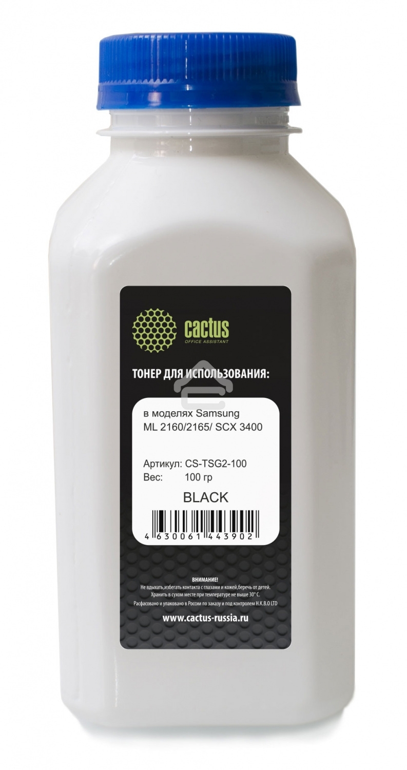 Тонер для принтера Cactus CS-TSG2-100 черный (флакон 100гр) Samsung ML 2160/2165/SCX 3400