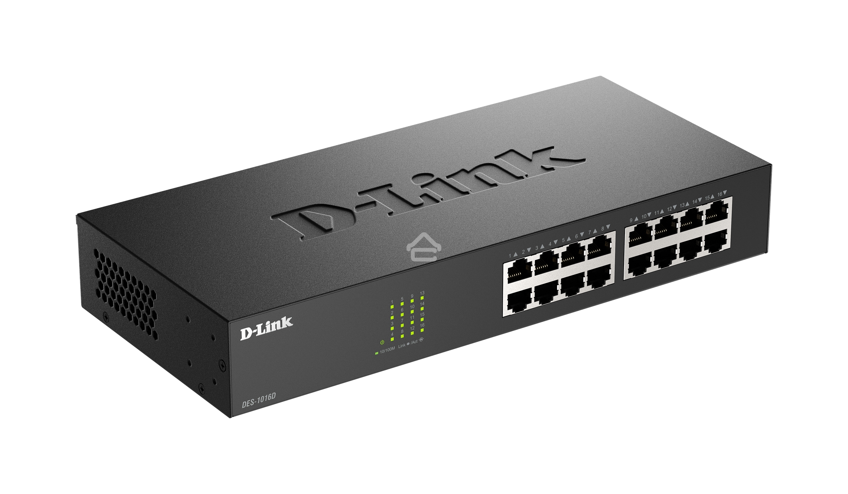 Неуправляемый коммутатор D-Link DES-1016D/I1A с 16 портами 10/100Base-TX