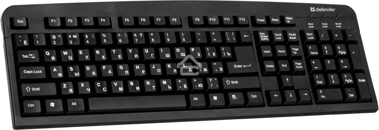 Клавиатура проводная Defender Element HB-520, USB, черный