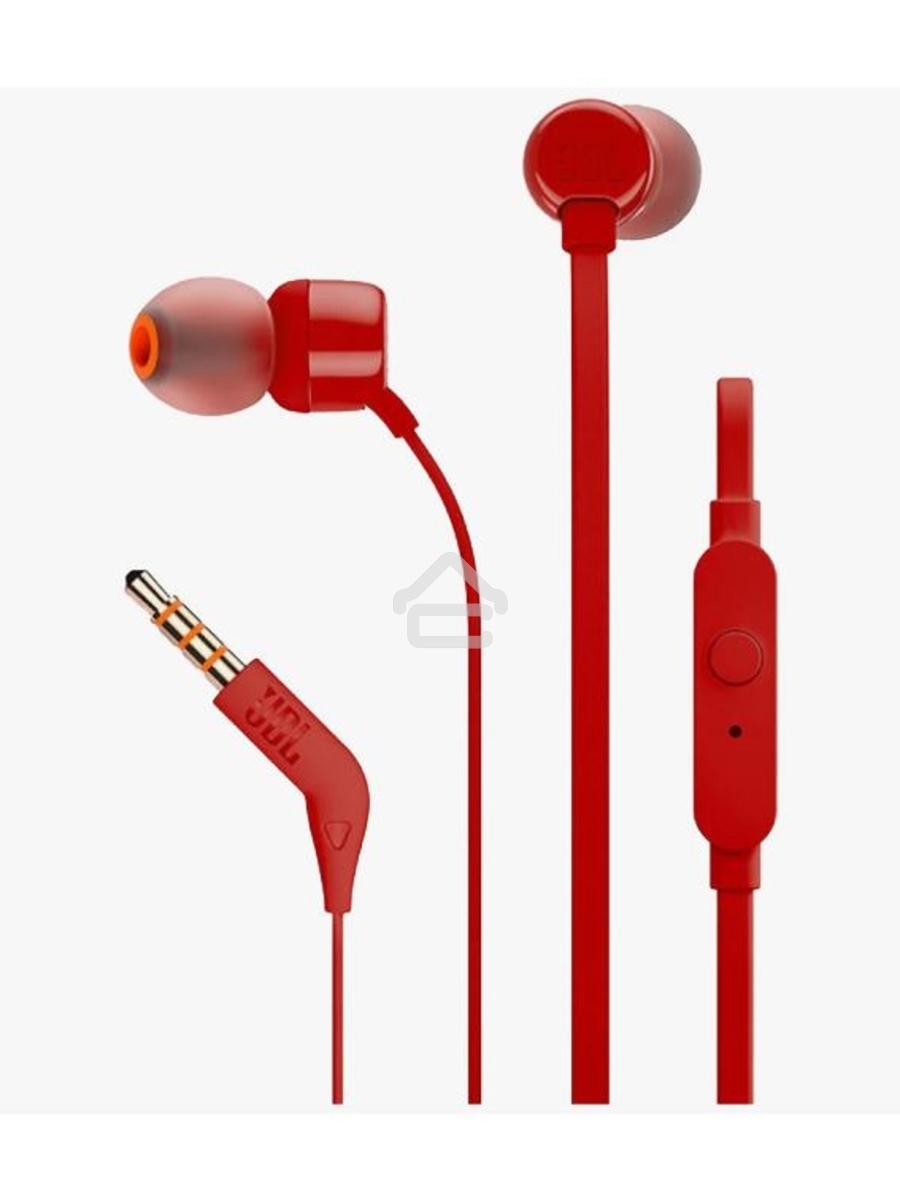 Наушники-гарнитура JBL T110 красный