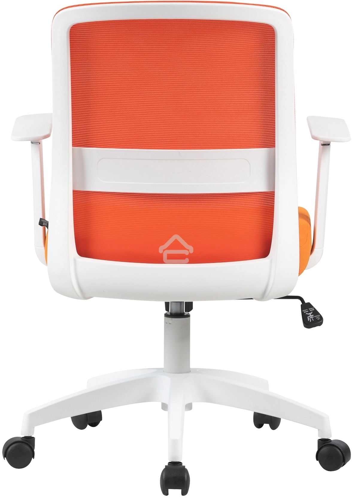 Кресло компьютерное Cactus CS-WMC333-OR оранжевый, сиденье оранжевый, сетка/ткань, низк. спин. крестов. пластик, пластик белый