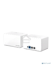 Домашняя Mesh Wi‑Fi система AX6000 Whole Home Mesh Wi-Fi 6 SystemSPEED: 1148 Mbps at 2.4 GHz + 4804 Mbps at 5 GHzSPEC: Internal Antennas, 1× 2.5 Gbps Port (WAN/LAN auto-sensing), 2× Gigabit Ports (WAN/LAN auto-sensing), 1024-QAM, OFDMA, HE160FEATURE: MERC