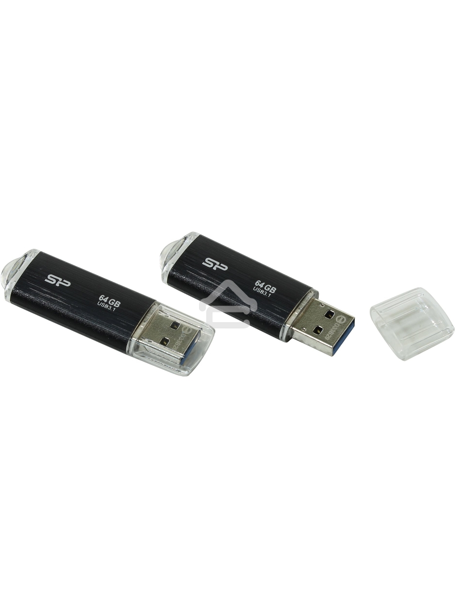 Флеш диск 64GB USB Drive <USB 3.0> Silicon Power Blaze B02 Black (SP064GBUF3B02V1K)