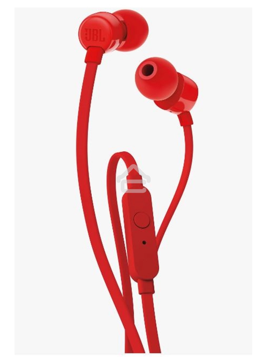 Наушники-гарнитура JBL T110 красный