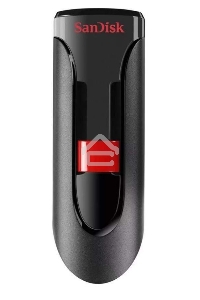 Флеш диск Sandisk 64Gb Cruzer Glide SDCZ60-064G-B35 USB2.0 черный/красный