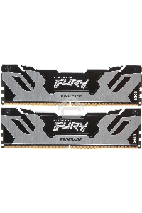 Оперативная память Kingston Fury Renegade Silver, DDR5, 96GB (2x48GB), 6000MHz, CL32, с радиаторами, серебристый/черный