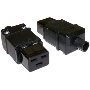 Вилка Lanmaster IEC 60320 C19 16A 250V разборная черная
