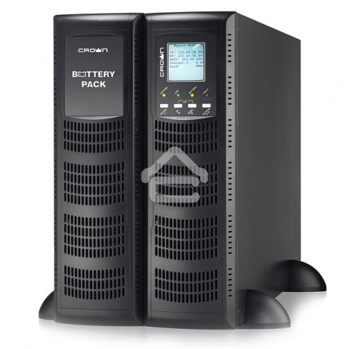 Источник бесперебойного питания CROWN On-Line CMUOA-300X-10K 10000VA/9000W, корпус металл, TOWER&RACK, 3U+3U, АКБ 16*12V/7AH, PF-0.9, AVR 110-300V, порт USB+RS-232, EPO, розетки - клемная колодка (Ph+N+GND), входной кабель 2,5 м, вентилятор охлаждения, ав