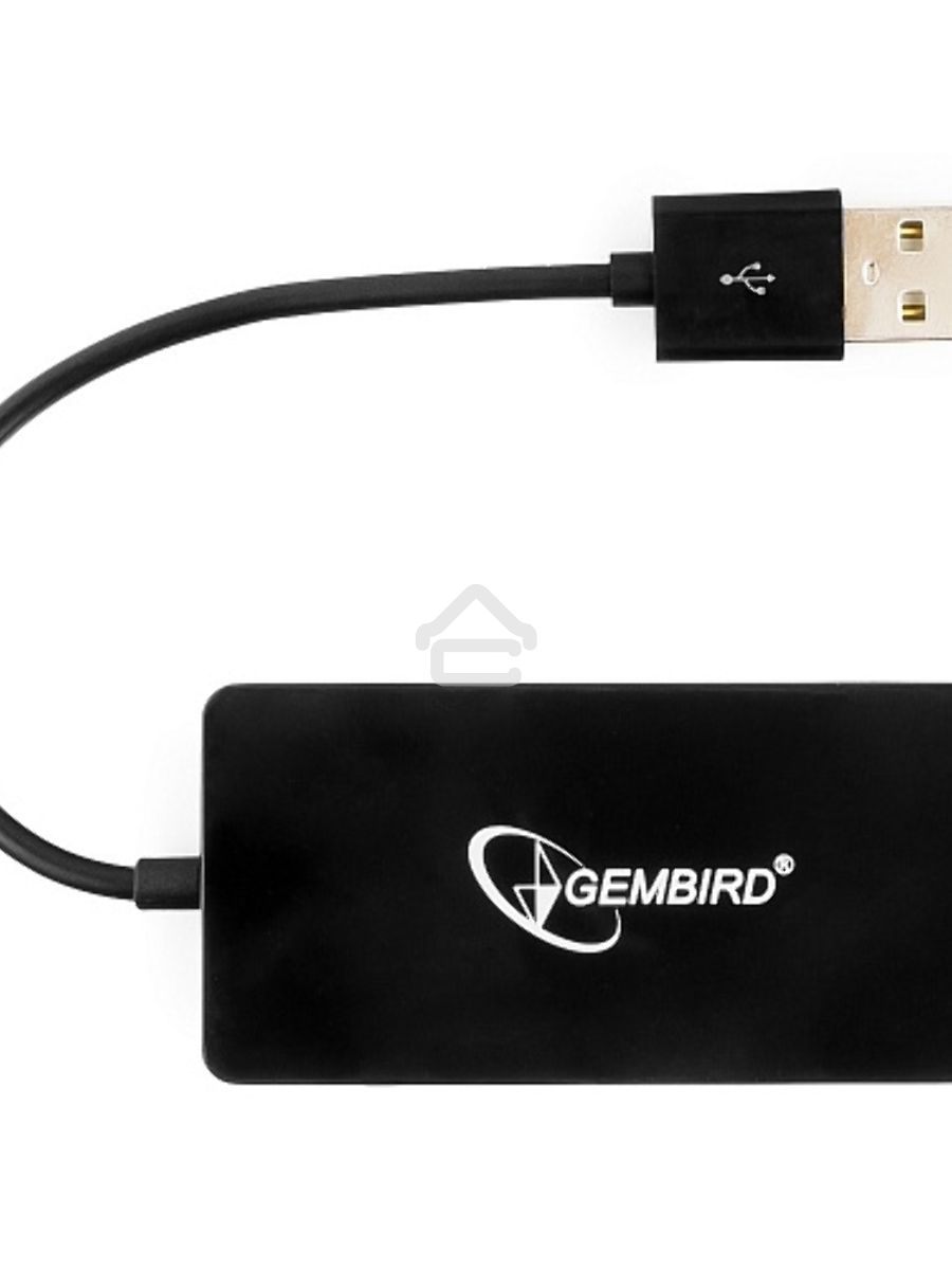 Концентратор USB 2.0 Gembird UHB-U2P4-03, 4 порта, блистер