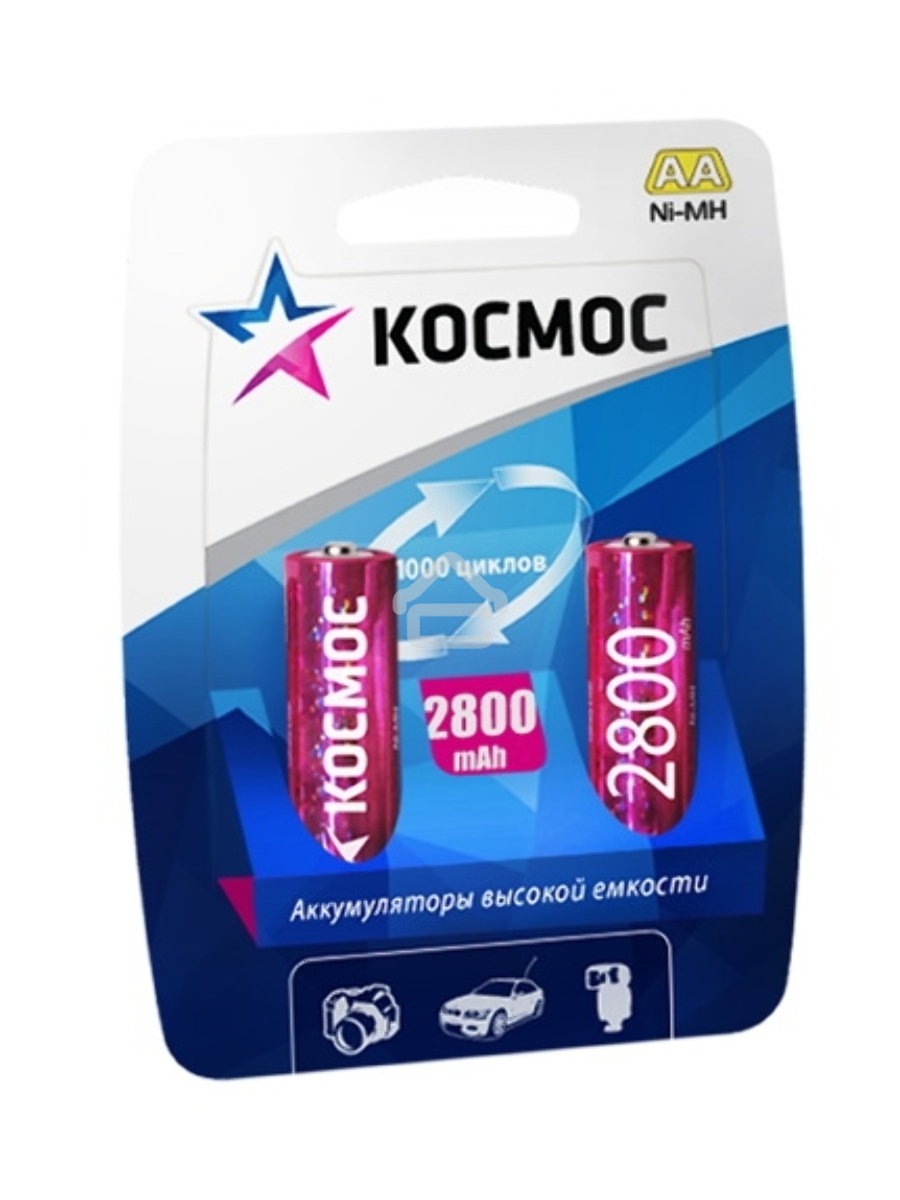 Аккумулятор КОСМОС KOCR6NIMH2800MAH2BLR6 NiMn 2800мАч BP-2(блист.2шт.) ЦЕНА ЗА 1 шт