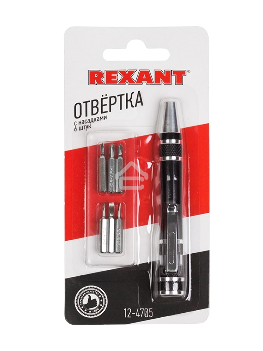 Отвертка с насадками 6 шт. Rexant