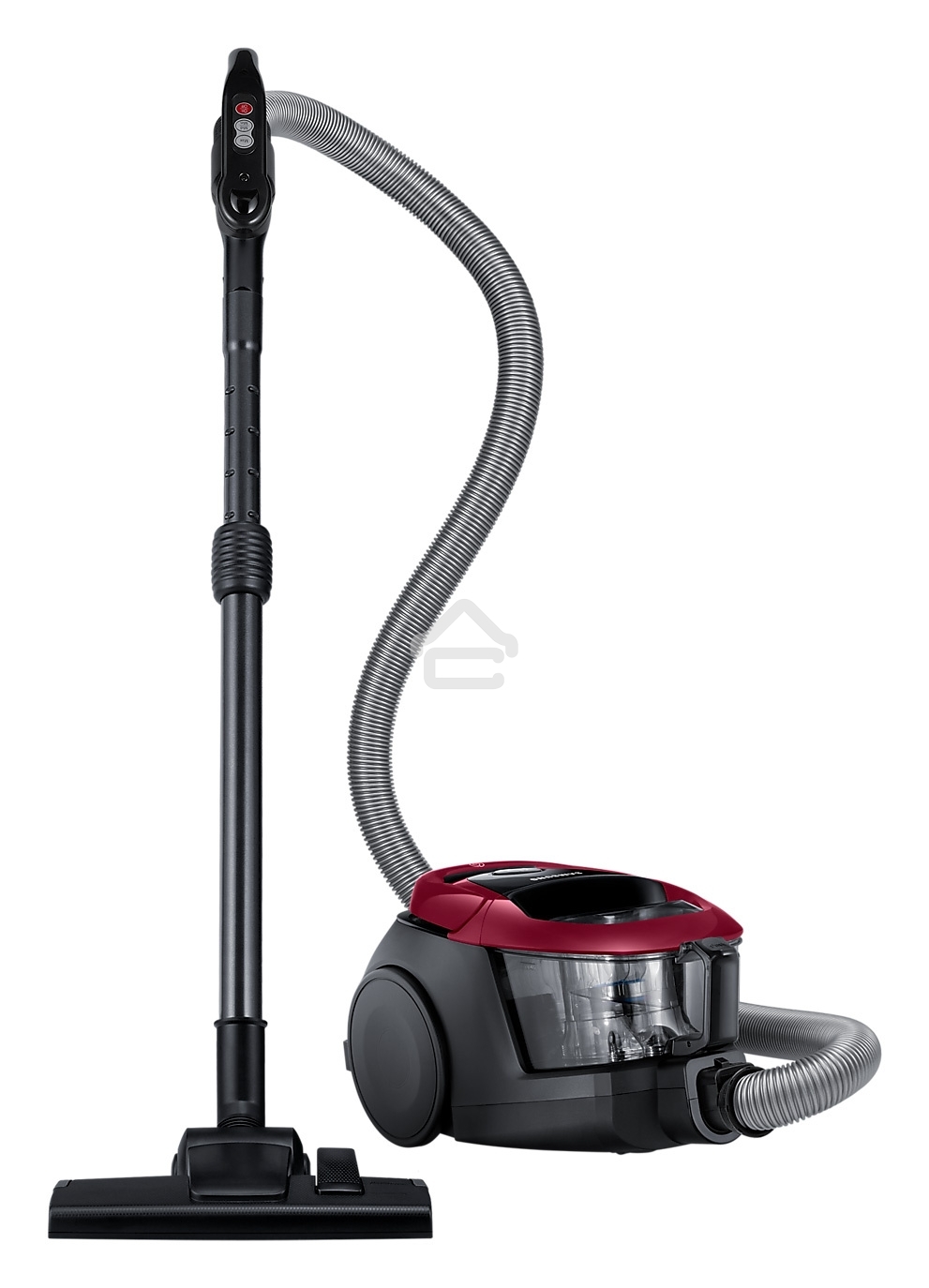 Пылесос Samsung VC18M31A0HP бордовый/черный, 380/1800 Вт, уборка сухая, пылесборник контейнер 2 л