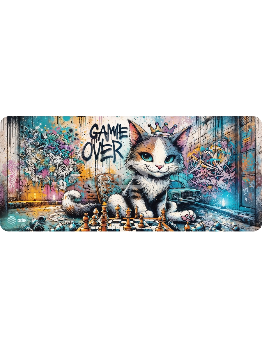 Коврик для мыши Cactus Game Over 900x400x4мм (CS-MP-COR01XXL)