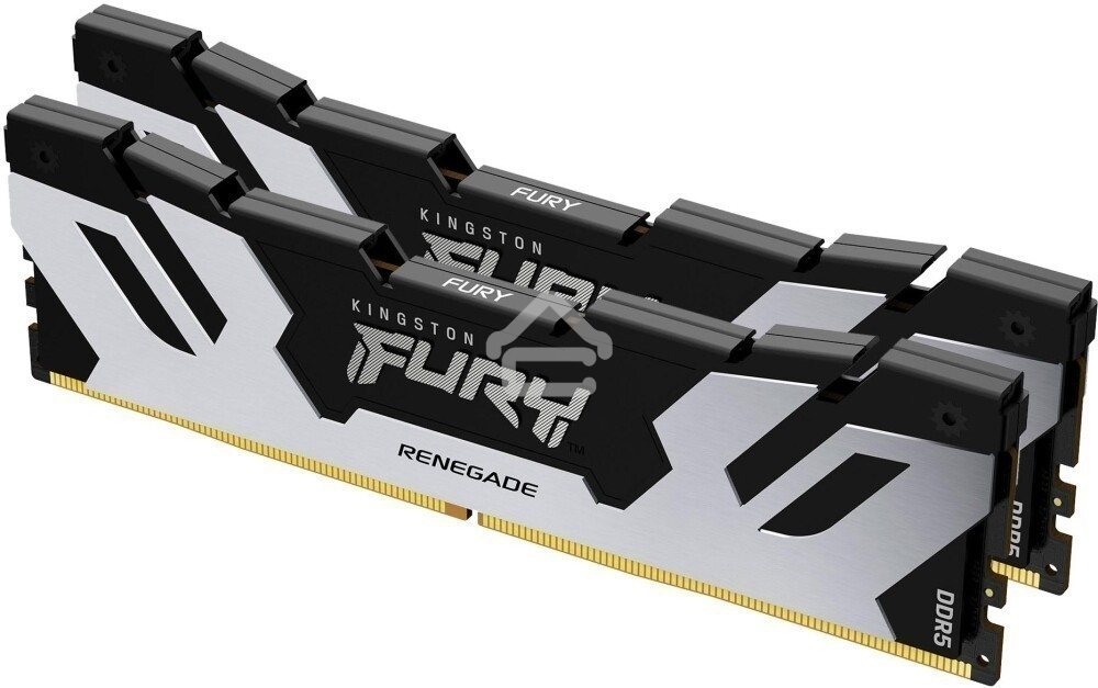 Оперативная память Kingston Fury Renegade Silver, DDR5, 96Gb (2x48GB), 6000MHz, CL32, DIMM, с радиаторами, серебристый/черный