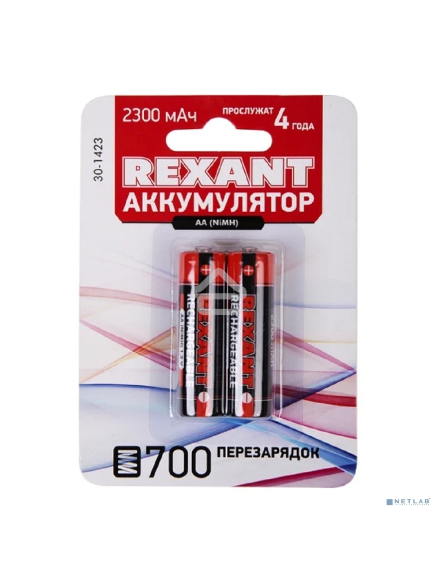 Аккумулятор Rexant тип AA «пальчиковый» 1.2 В 2300 мАч
