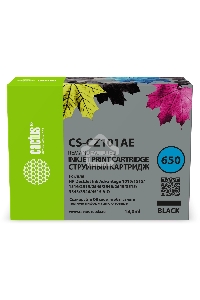 Картридж струйный Cactus CS-CZ101AE № 650 черный (18 мл) для HP 1015/1515/1516/2515/2545/2546/2645/3515/3545/3546/4515