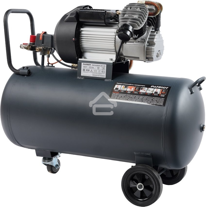 Компрессор Patriot поршневой масляный Professional 100-400, 400 л/мин, 8 бар, 2200 Вт, 100 л, быстросъемный 1/4