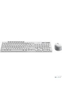 Комплект беспроводной Genius Smart KM-8230 WHITE, клавиатура+мышь, USB, 1 мини-ресивер на оба устройства. Клавиатура: 104 клавиши кнопка SmartGenius, клавиши т