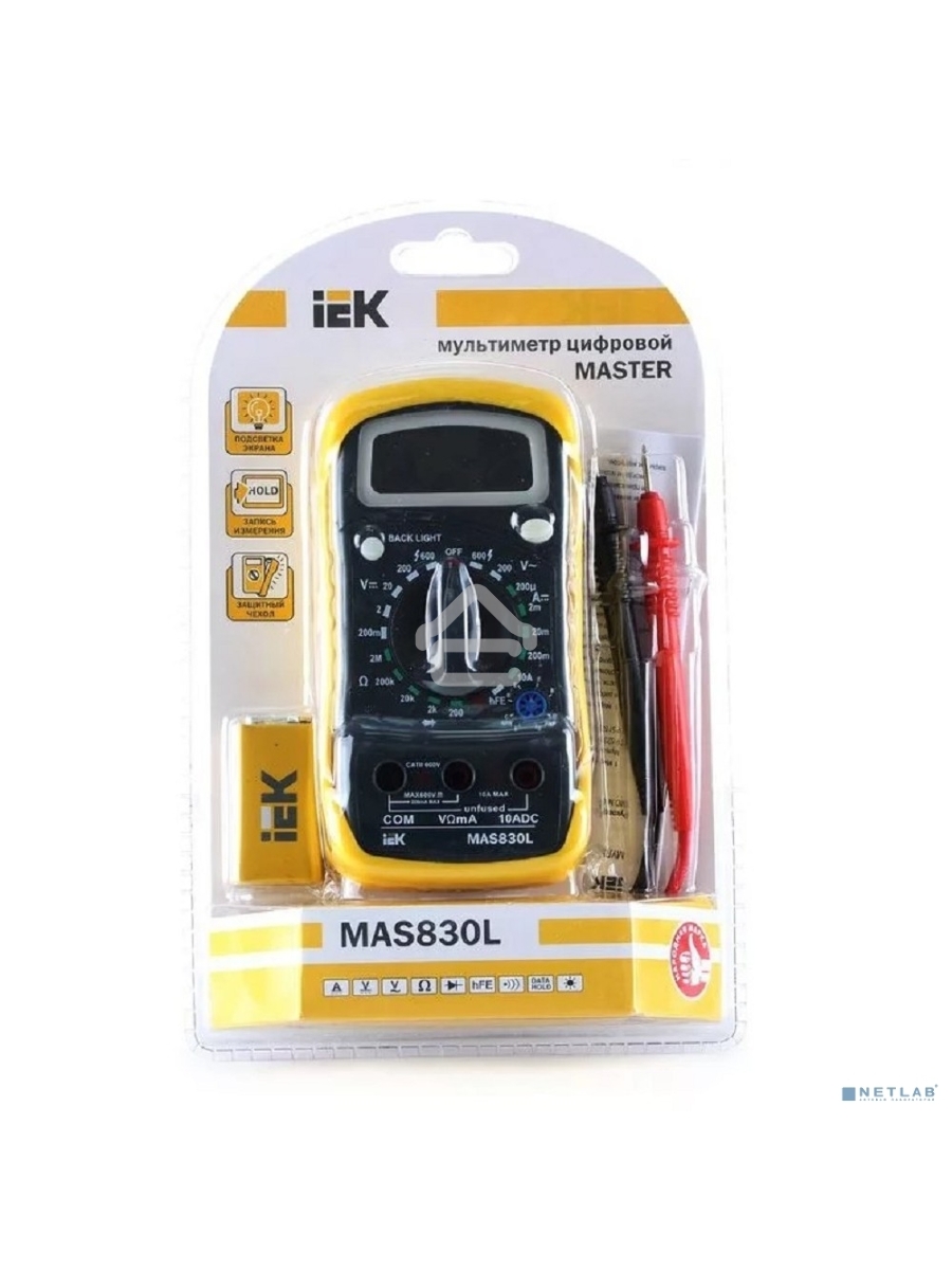 Мультиметр цифровой Master MAS830L ИЭК TMD-3L-830