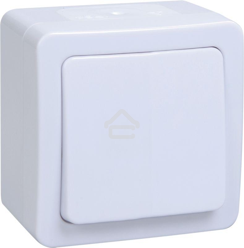 Выключатель 1-кл. ОП ГЕРМЕС PLUS 10А IP54 ВСп20-1-0-ГПБ проход. белый ИЭК EVMP12-K01-10-54-EC