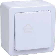Выключатель 1-кл. ОП ГЕРМЕС PLUS 10А IP54 ВСп20-1-0-ГПБ проход. белый ИЭК EVMP12-K01-10-54-EC