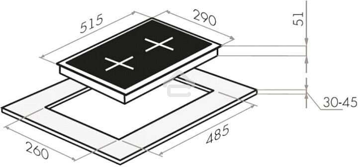 Газовая варочная панель Maunfeld EGHE.32.6CB/G