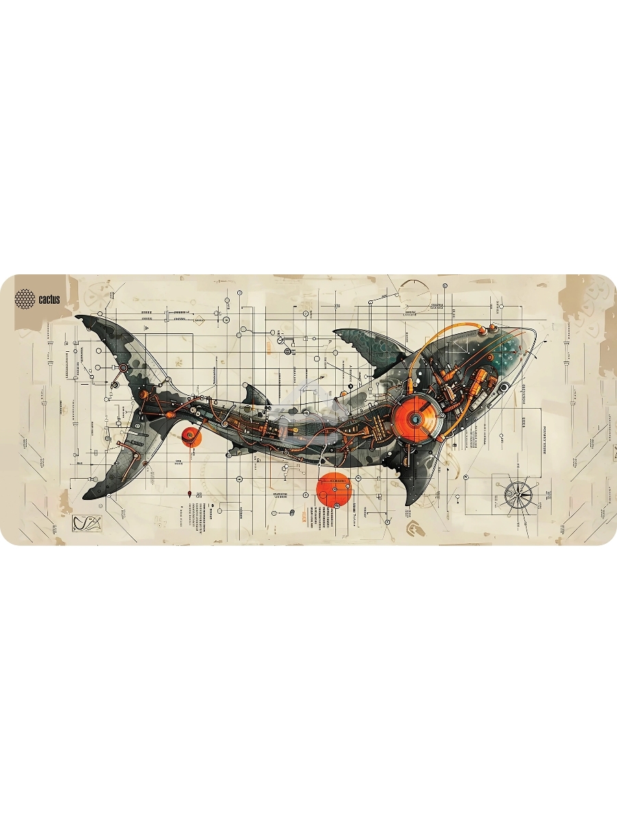 Коврик для мыши Cactus Shark 900x400x4мм (CS-MP-COR03XXL)