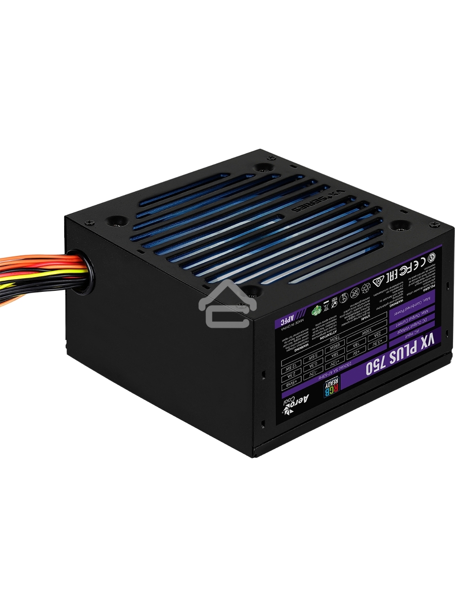 Блок питания Aerocool / Formula VX PLUS 750 RGB, 750Вт, 120мм, черный