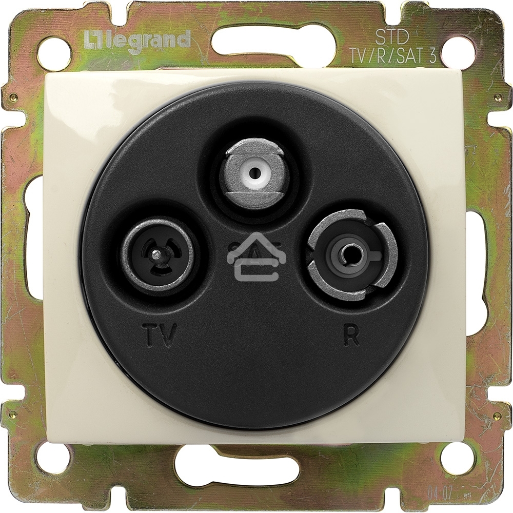 Розетка Legrand 774335 TV-RD-SAT Valena звезда 1,5Дб 2400МГц (слоновая кость)