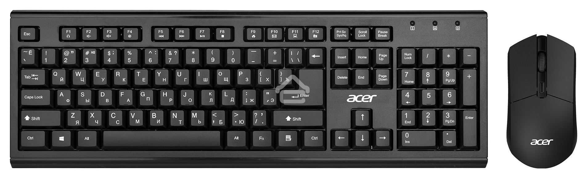 Клавиатура + мышь Acer OKR120 клав:черный мышь:черный USB беспроводная Multimedia