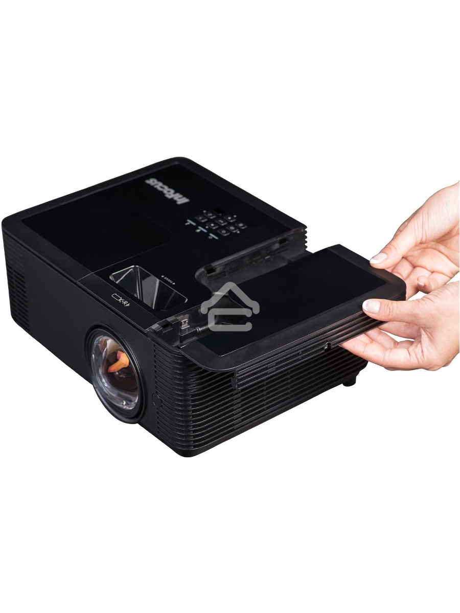 Проектор INFOCUS IN136ST DLP, 4000 ANSI Lm,WXGA (1280x800), 28500:1, 0.521:1, 3.5mm in,Composite video, VGA, HDMI 1.4a x3 (поддержка 3D), USB-A (для SimpleShare и др.), лампа 15000ч.(ECO mode),3.5mm out, Monitor out(VGA),RS232,RJ45,21дБ, 4,5 кг.