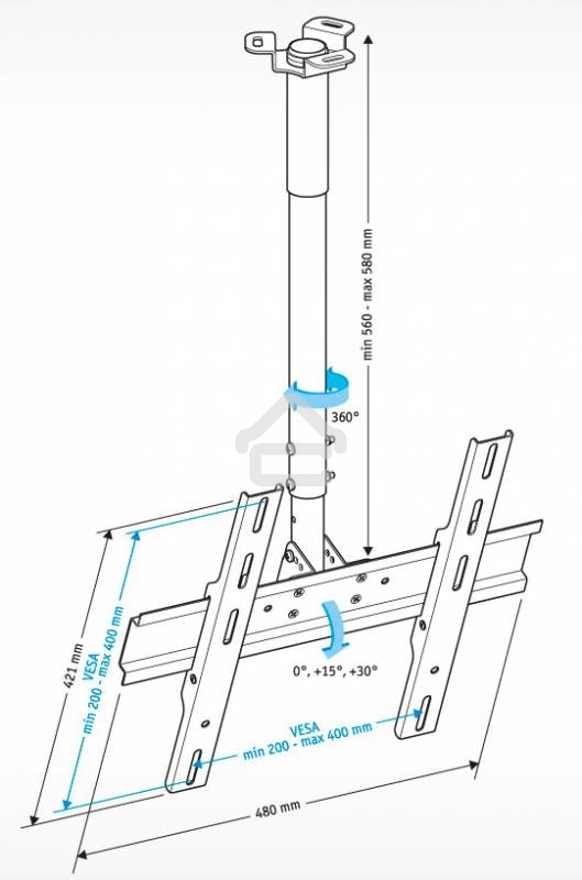 Кронштейн для телевизора Holder PR-101-W белый 32