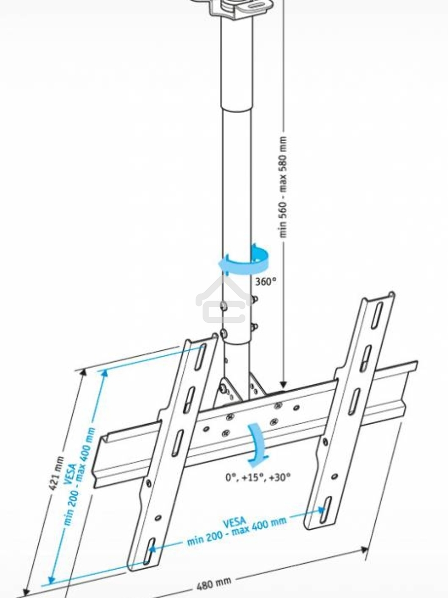 Кронштейн для телевизора Holder PR-101-W белый 32