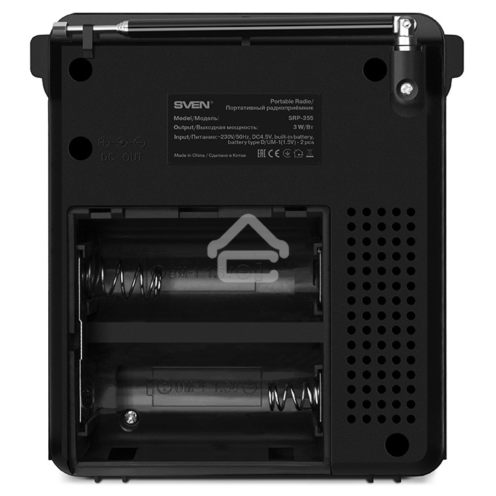 Радиоприемник АС SVEN SRP-355, черный (3 Вт, FM/AM/SW, USB, SD/microSD, фонарь, встроенный аккумулятор) АС SVEN SRP-355, черный (3 Вт, FM/AM/SW, USB, SD/microSD, фонарь, встроенный аккумулятор)