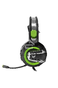 Гарнитура игровая Crown CMGH-3002 черный/зеленый