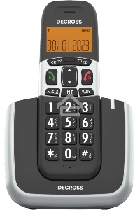 Радиотелефон Dect Decross DC1004 черный АОН
