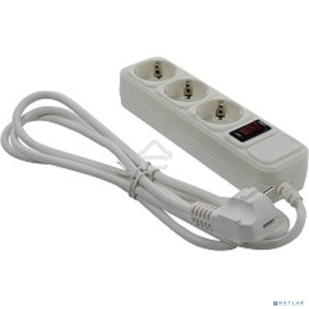 Сетевой фильтр ExeGate EX221178RUS SP-3-1.8W (3 розетки, 1.8 м, евровилка, белый)