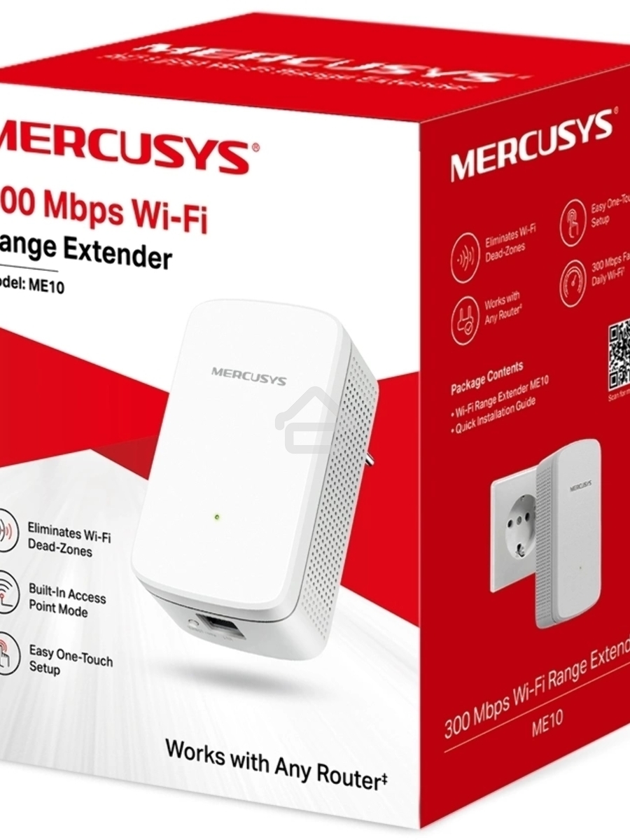 Усилитель Wi-Fi сигнала Mercusys ME10 N300