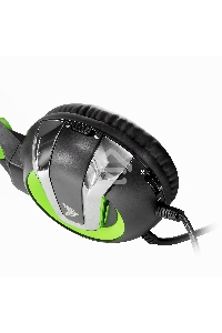 Гарнитура игровая Crown CMGH-3002 черный/зеленый