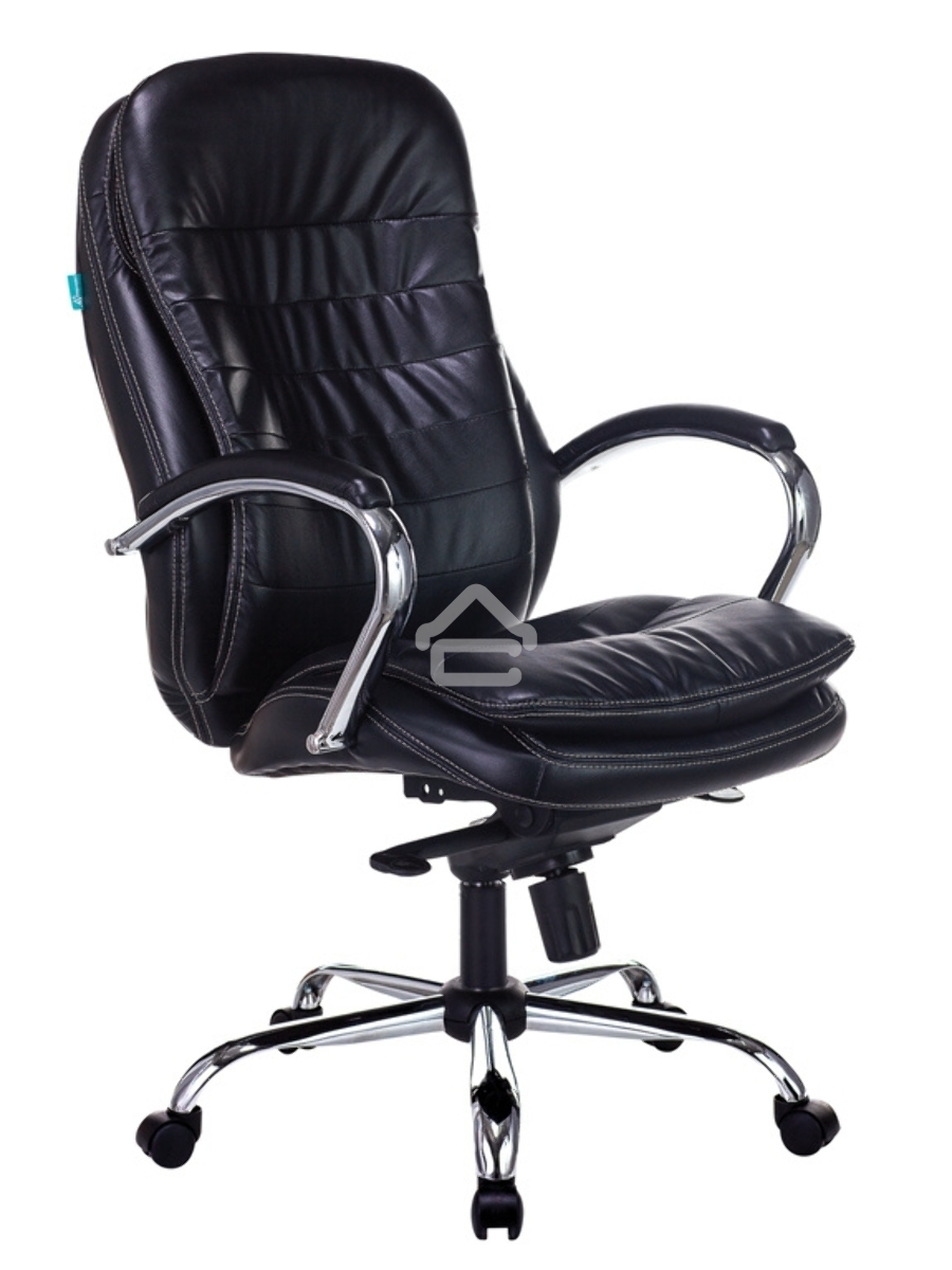 Кресло руководителя Бюрократ T-9950/BLACK-PU сиденье черный, искусственная кожа, крестовина хром
