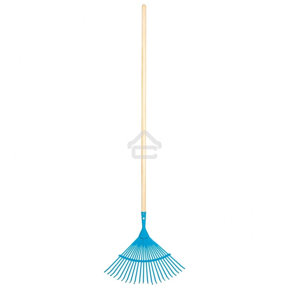 Грабли веерные стальные, 430х1550 мм, 22 плоских зуба, лакированный черенок, LUXE Palisad