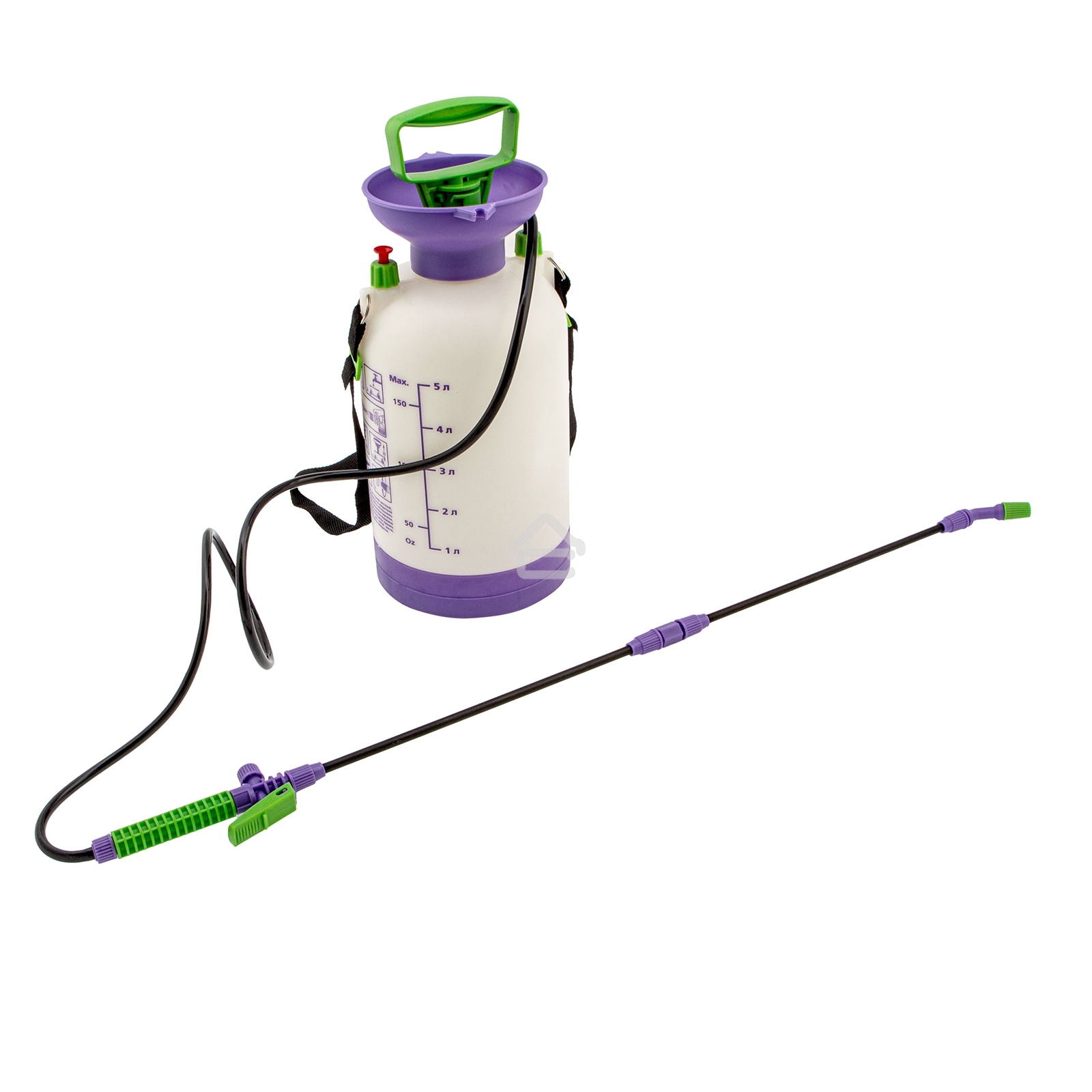 Опрыскиватель PALISAD 64745 ручной усиленный с горловиной 5 литров с насосом шлангом и разбрызгива