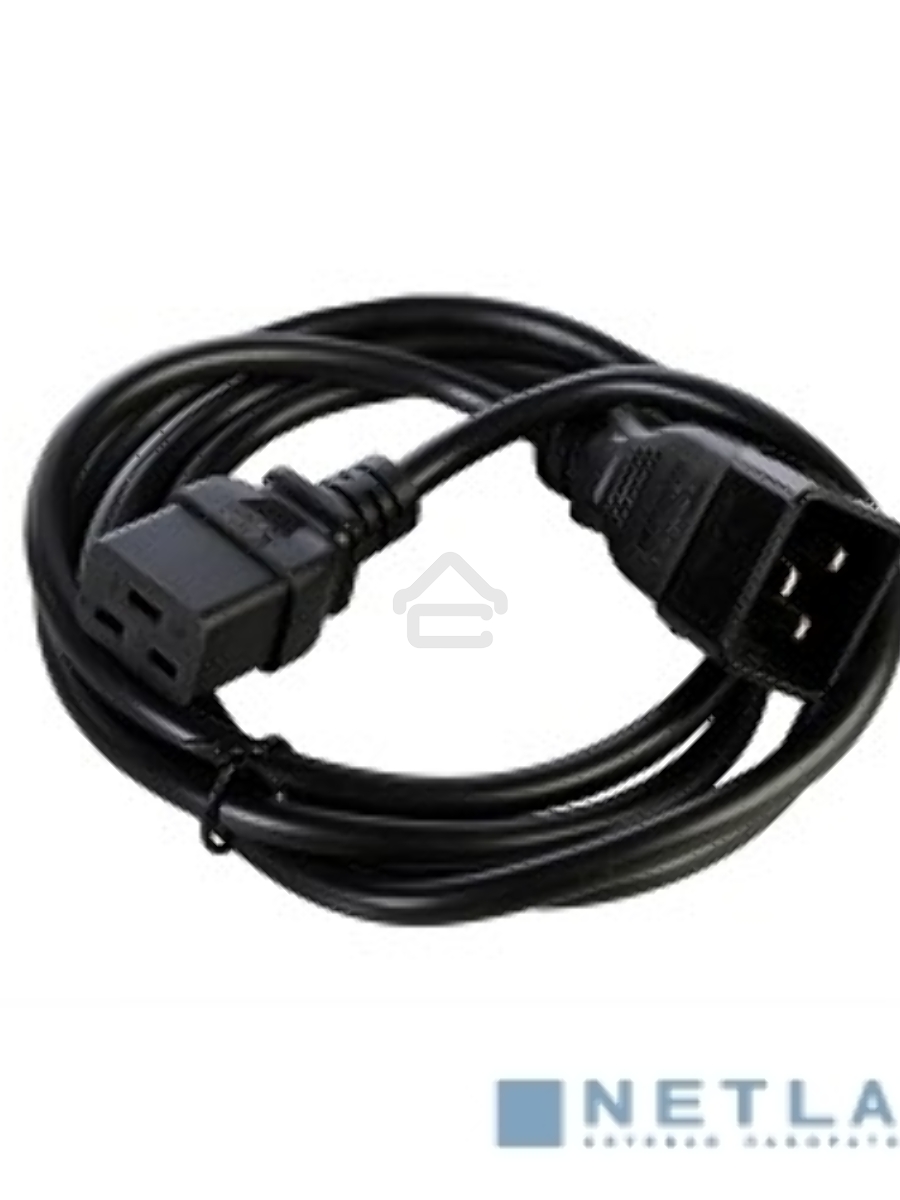 Шнур питания ЦМО с заземлением IEC 60320 C19/IEC 60320 C20, 16А/250В (3x1,5), длина 3 м. (R-16-Cord-C19-C20-3)