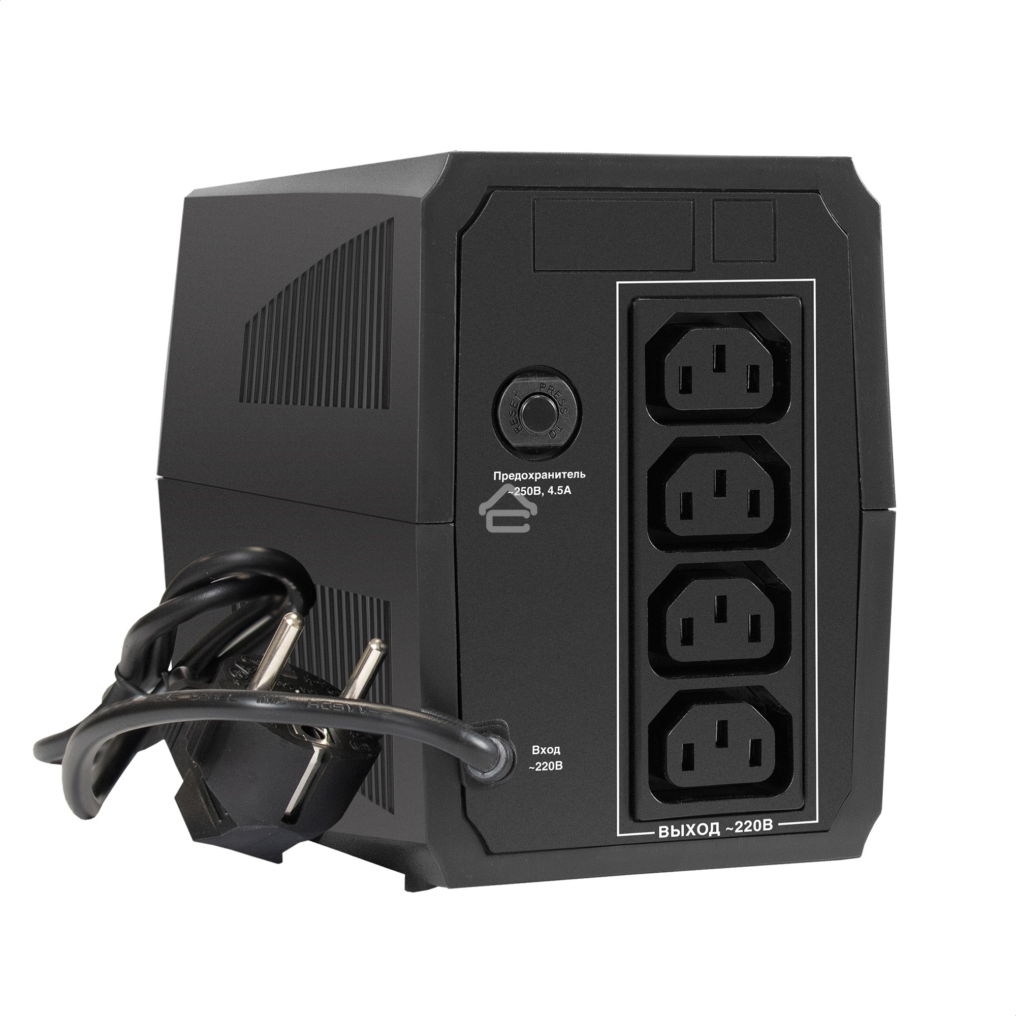 Источник бесперебойного питания ExeGate SpecialPro UNB-500.LED.AVR.4C13 <500VA/300W, LED, AVR, 4*C13, Black>