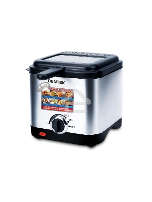 Фритюрница Centek CT-1430 сталь 900 Вт, АНТИПРИГАРНАЯ ЧАША, стальной корпус, ёмкость на 1,5 л масла